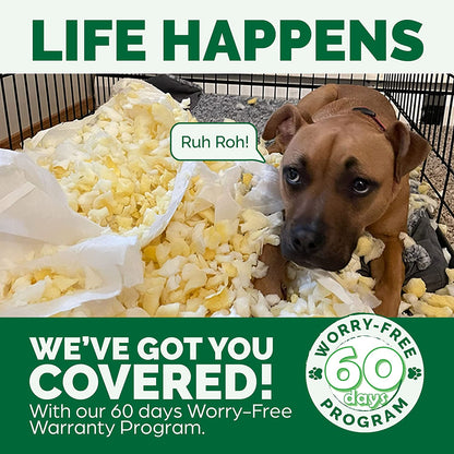 Orthopedic Dog Bed for Large/Medium Dogs W/ Removable Bolsters & Washable Cover, for Dogs up to 55 Lbs - Plush & Suede Sofa - Almondine, Large